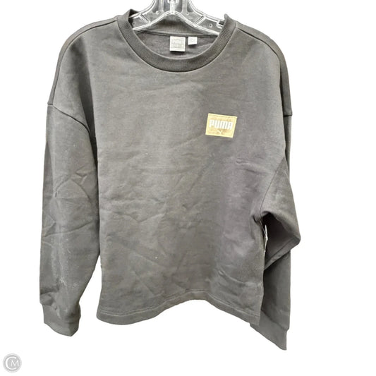 Athletic Sweatshirt Crewneck By Puma In Black, Size: M
