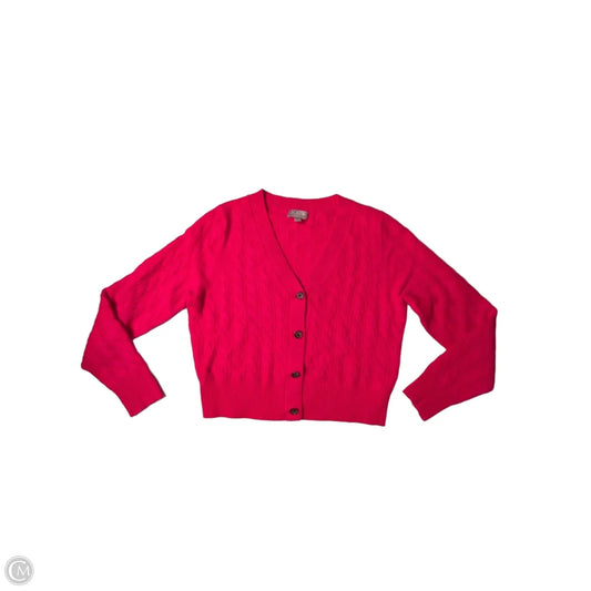 Sweater Cardigan Cashmere By J. Crew In Pink, Size: L