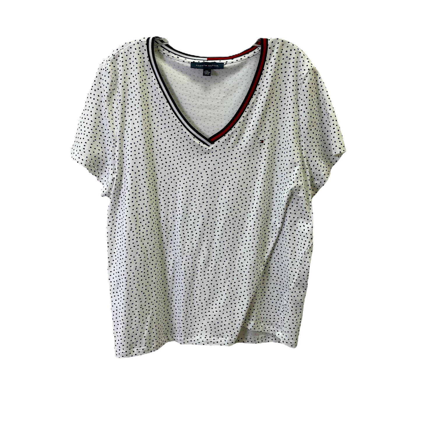 White Top Short Sleeve Basic By Tommy Hilfiger, Size: 1x