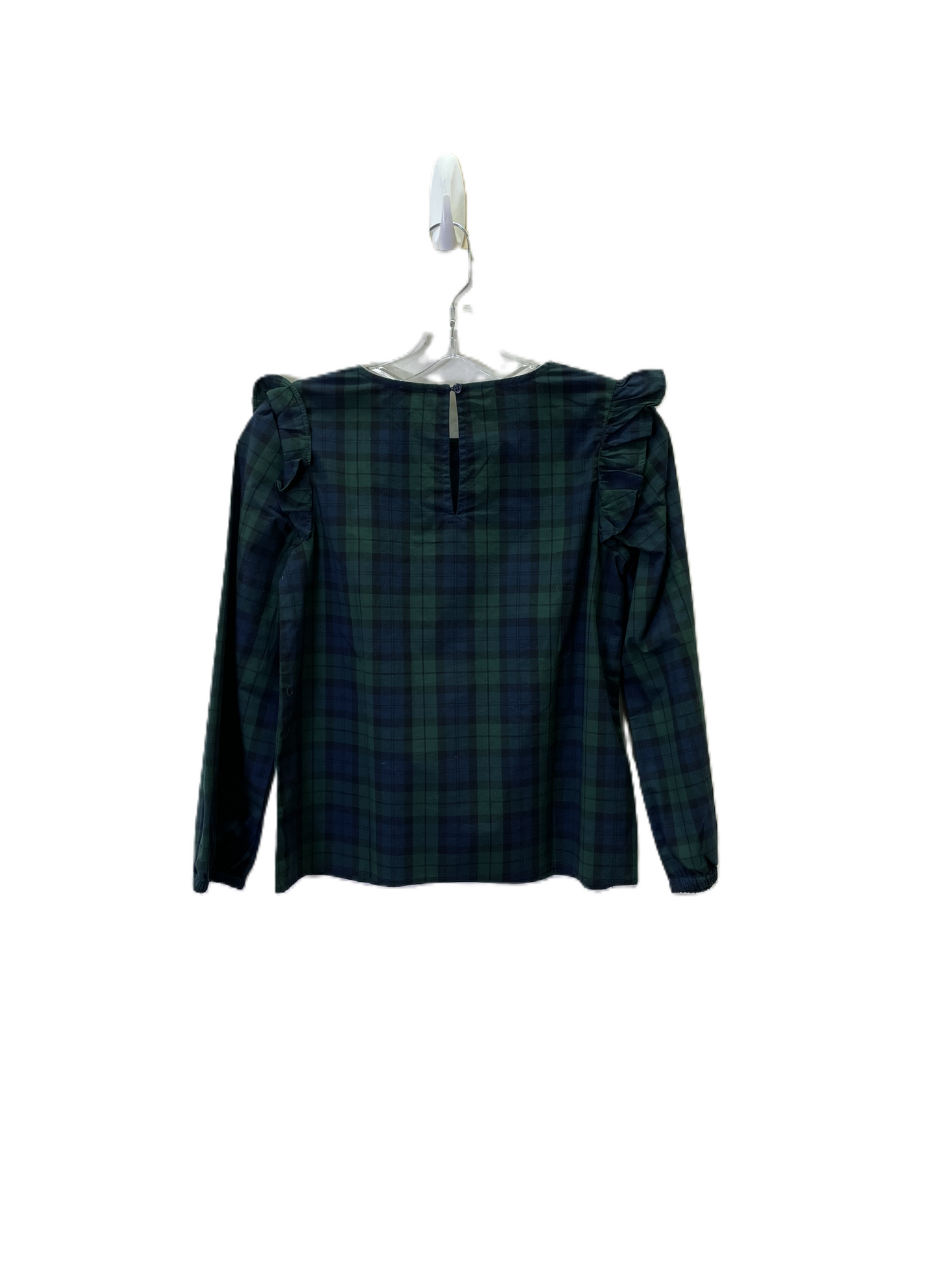 Top Long Sleeve By J. Crew In Blue & Green, Size: L