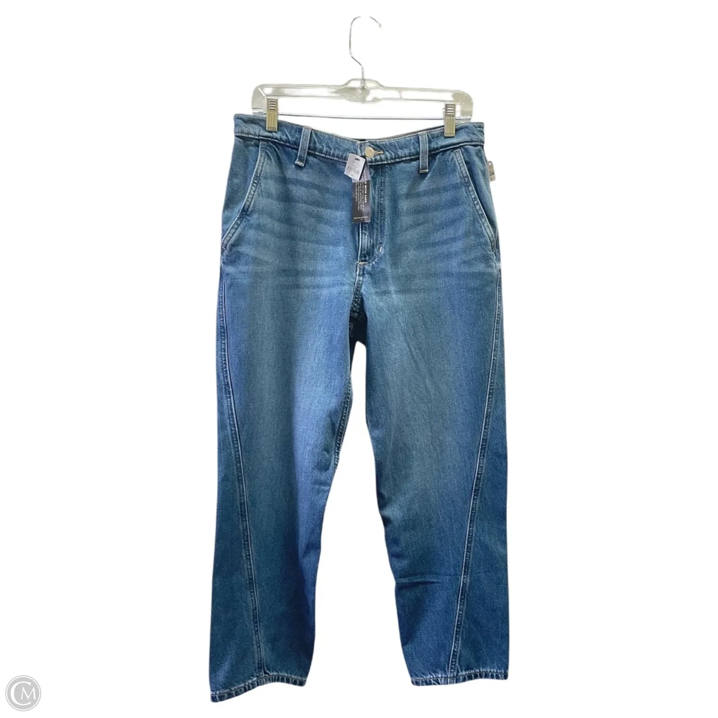 Jeans Straight By Banana Republic In Blue Denim, Size: 8