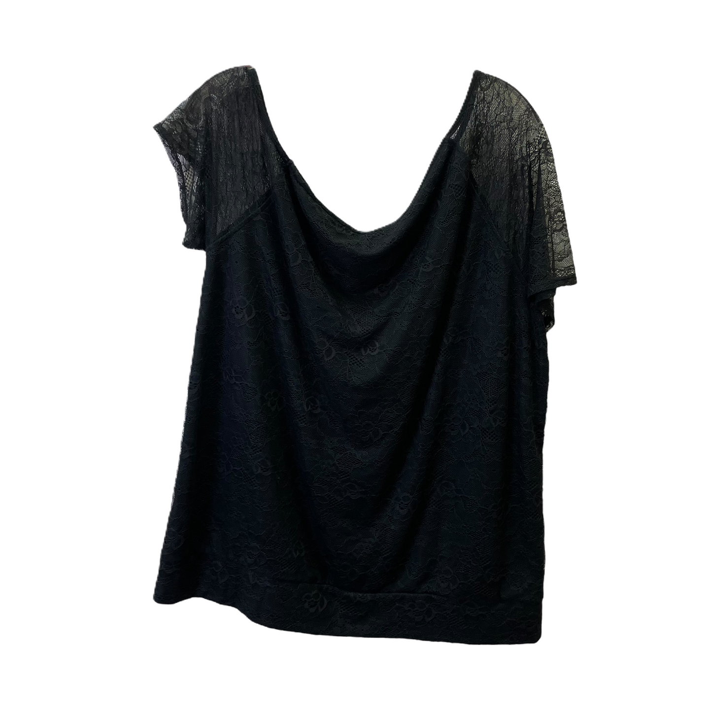 Black Top Short Sleeve By Torrid, Size: 1x