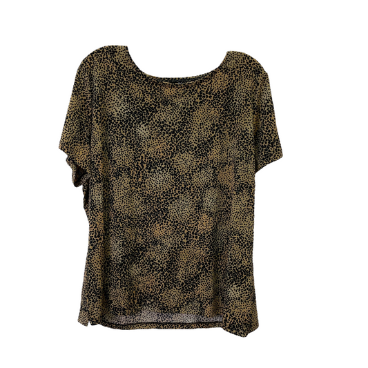 Animal Print Top Short Sleeve By East 5th, Size: 1x