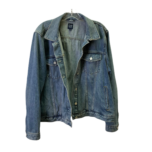 Blue Denim Jacket Denim By Gap, Size: 1x