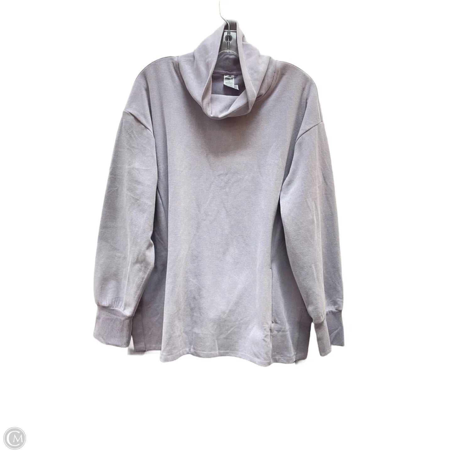 Athletic Top Long Sleeve Collar By Rbx In Purple, Size: L