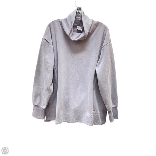 Athletic Top Long Sleeve Collar By Rbx In Purple, Size: L