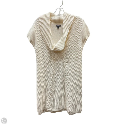 Vest Sweater By Express In Cream, Size: L