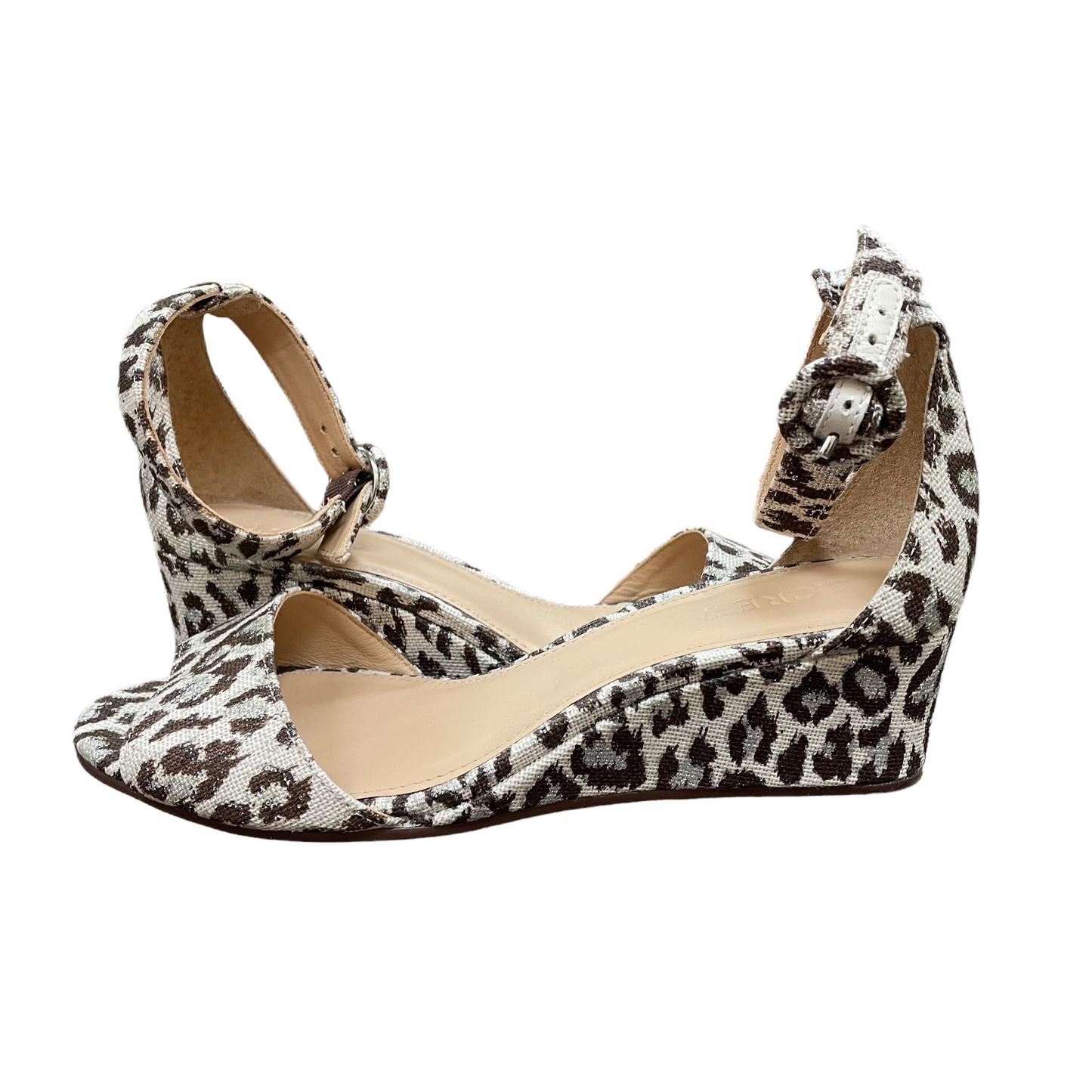 Animal Print Sandals Heels Wedge By J. Crew, Size: 7