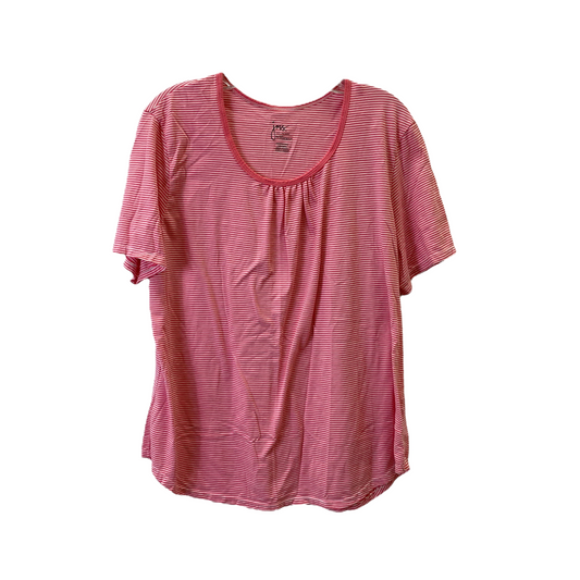 Pink Top Short Sleeve By Hanes, Size: 2x