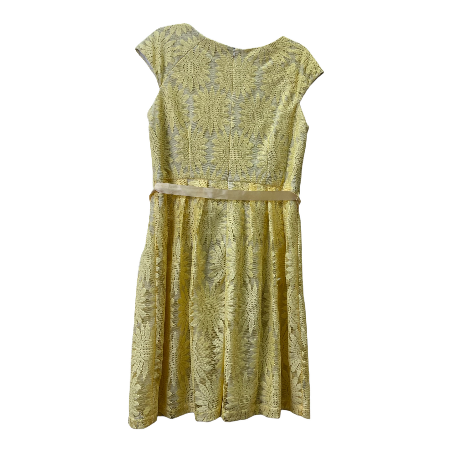 Yellow Dress Party Midi By Dressbarn, Size: L