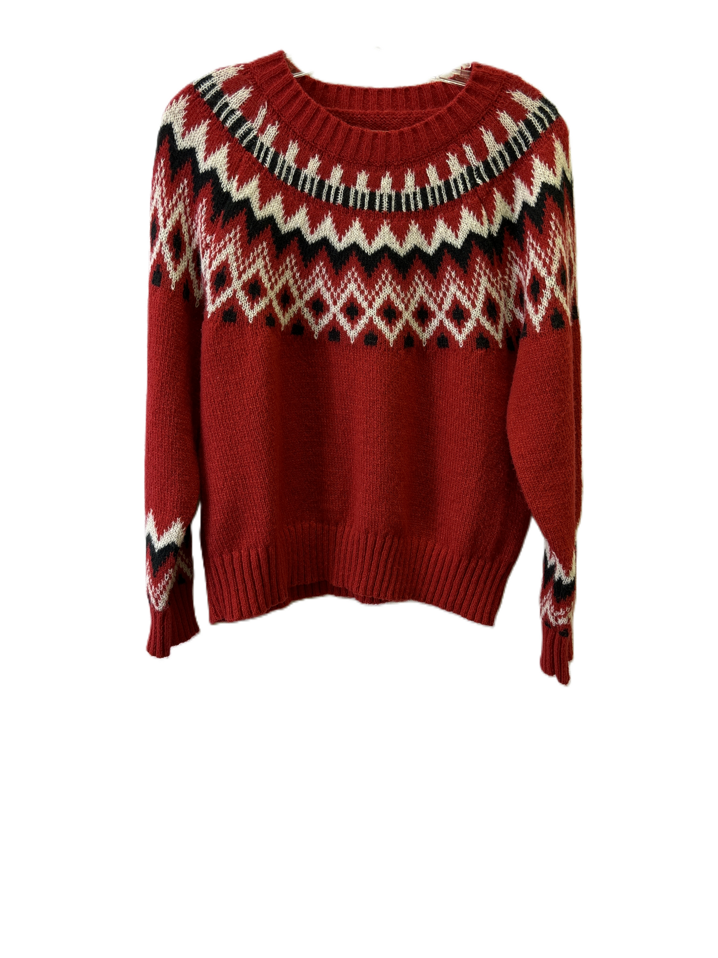 Sweater By Lucky Brand In Red, Size: L