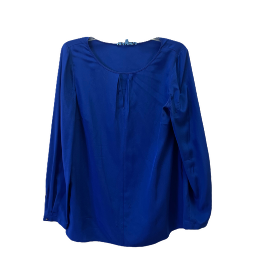 Blue Top Long Sleeve Basic By Antonio Melani, Size: M