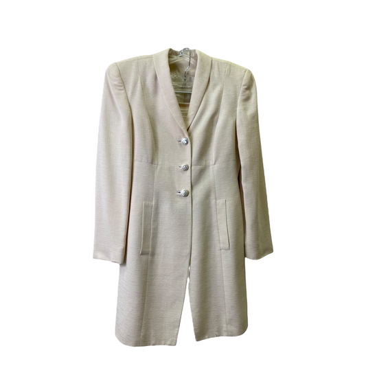 Cream Skirt Suit 3pc By Dana Buchman, Size: Xs