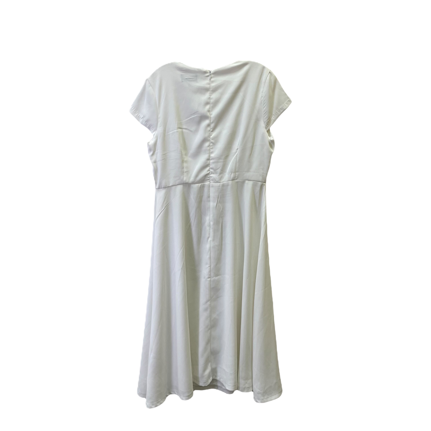 White Dress Casual Midi By Cme, Size: 14