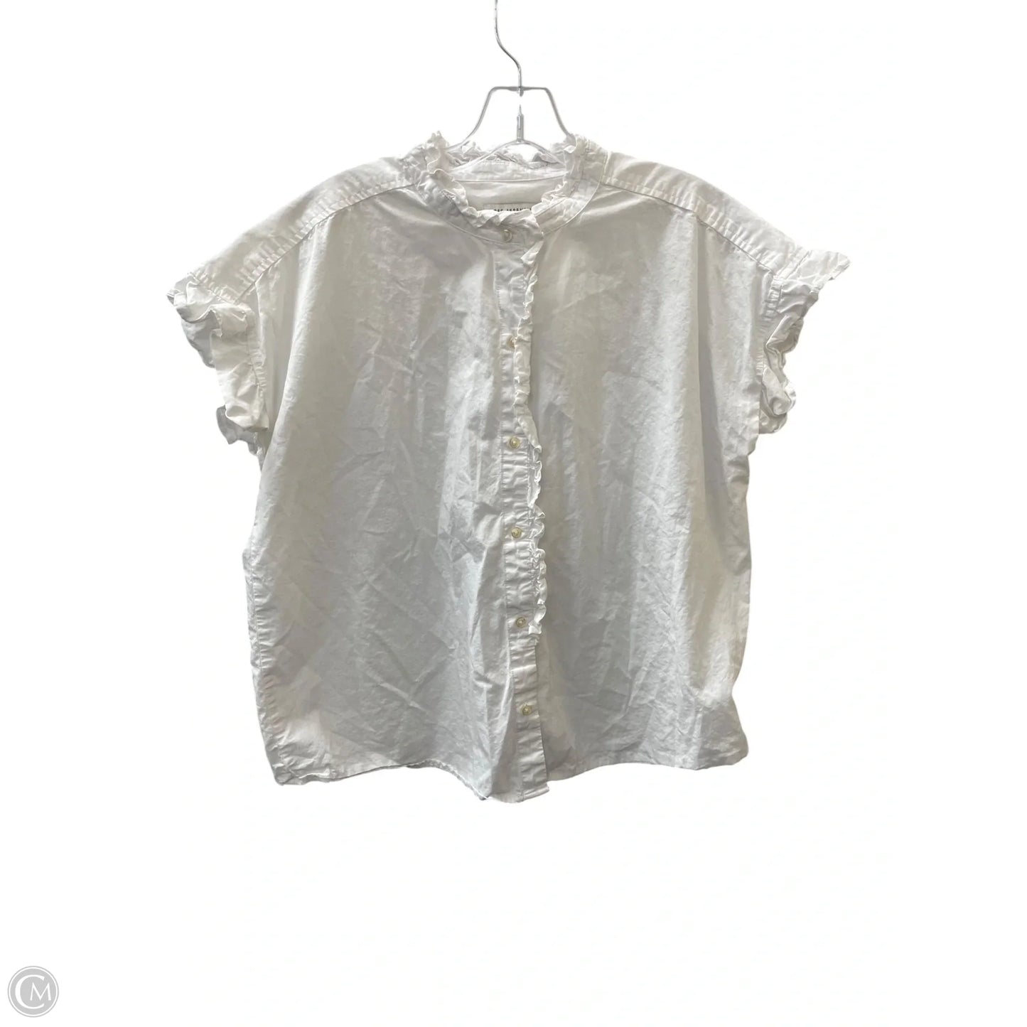 Top Short Sleeve Basic By Free Assembly In White, Size: L