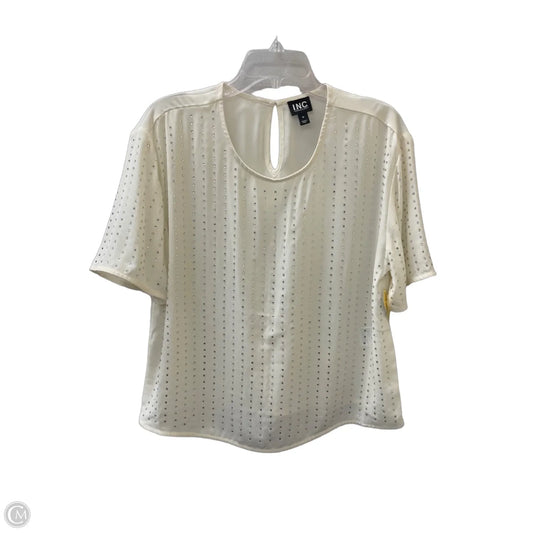 Top Short Sleeve Basic By Inc In White, Size: M