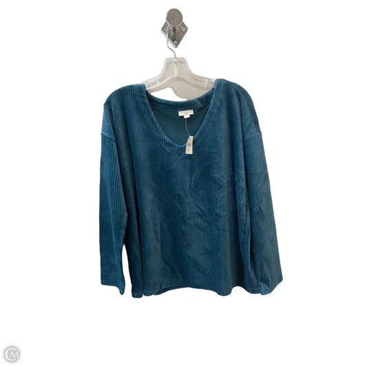 Top Long Sleeve By J. Jill In Teal, Size: M