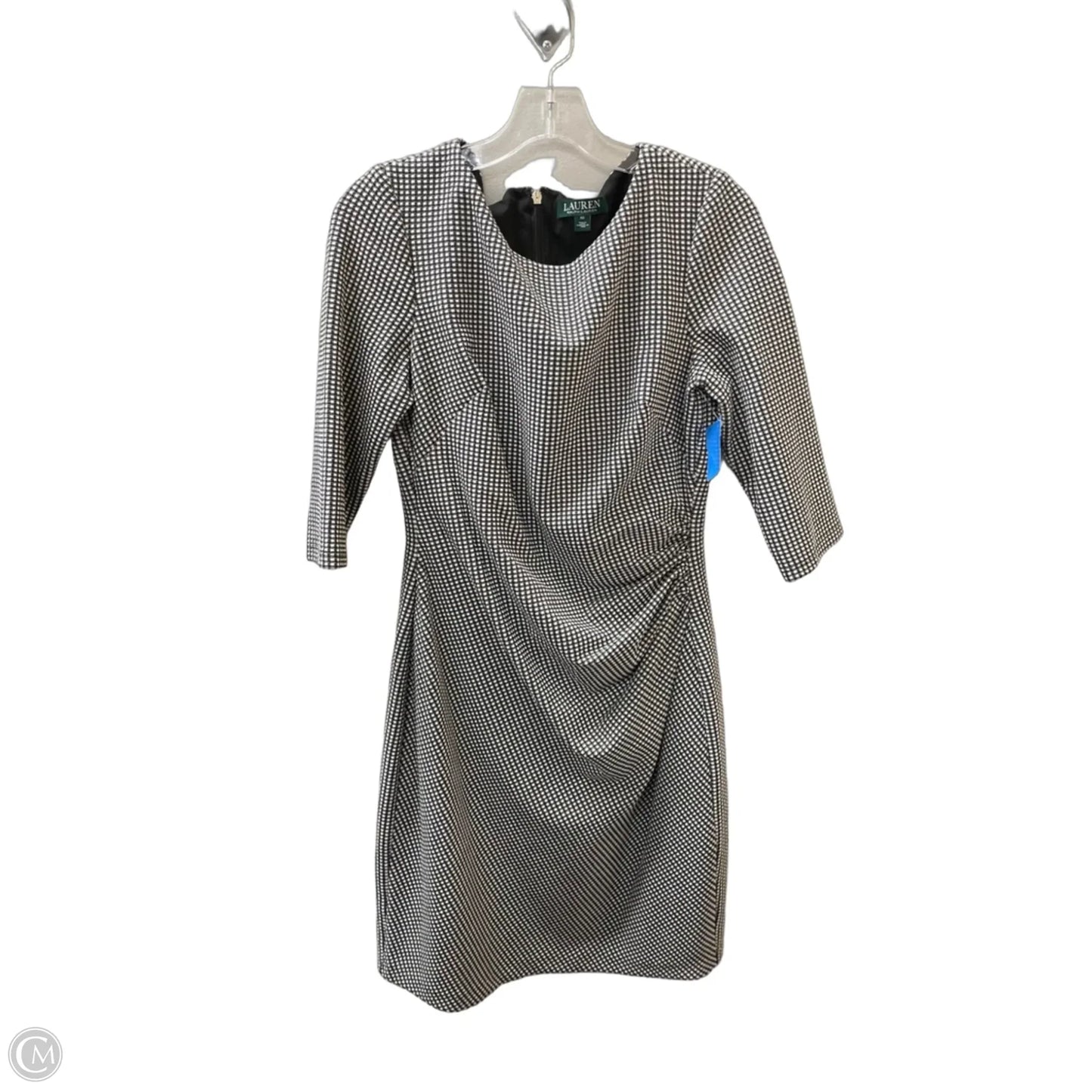 Dress Casual Midi By Lauren By Ralph Lauren In Black & White, Size: 10