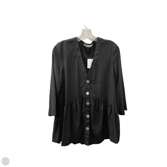 Top Long Sleeve Basic By Zara In Black, Size: Xs