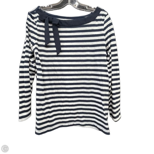 Top Long Sleeve Basic By Loft In Navy, Size: M