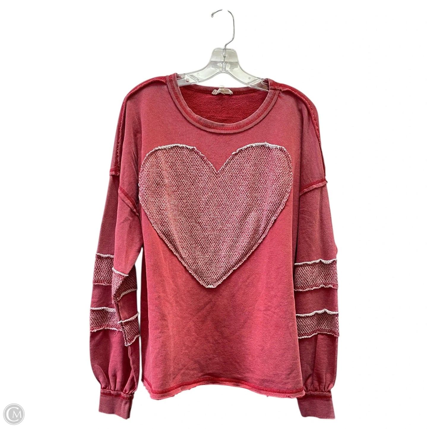 Sweatshirt Crewneck By Easel In Red, Size: M
