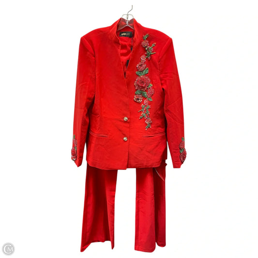 Pants Suit 2pc By Fashion Nova In Red, Size: Xl