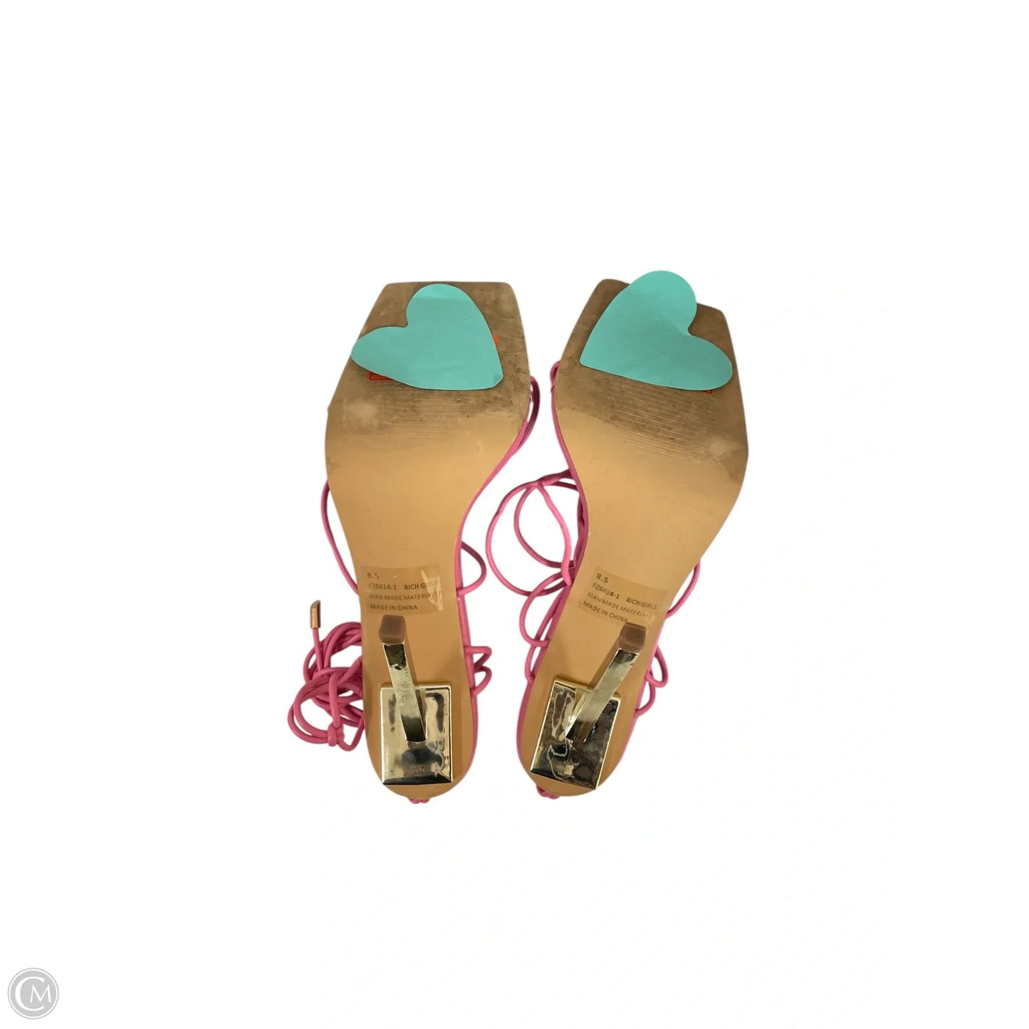 Sandals Heels Kitten By Fashion Nova In Pink, Size: 8.5