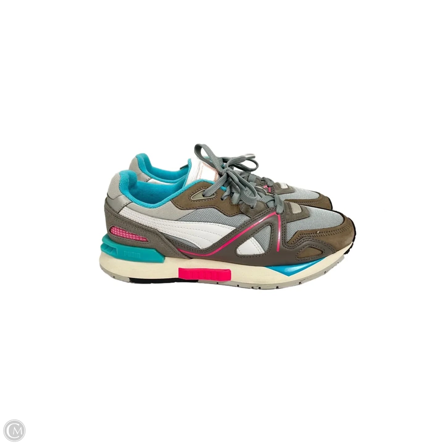 Shoes Athletic By Puma In Grey & Pink, Size: 7