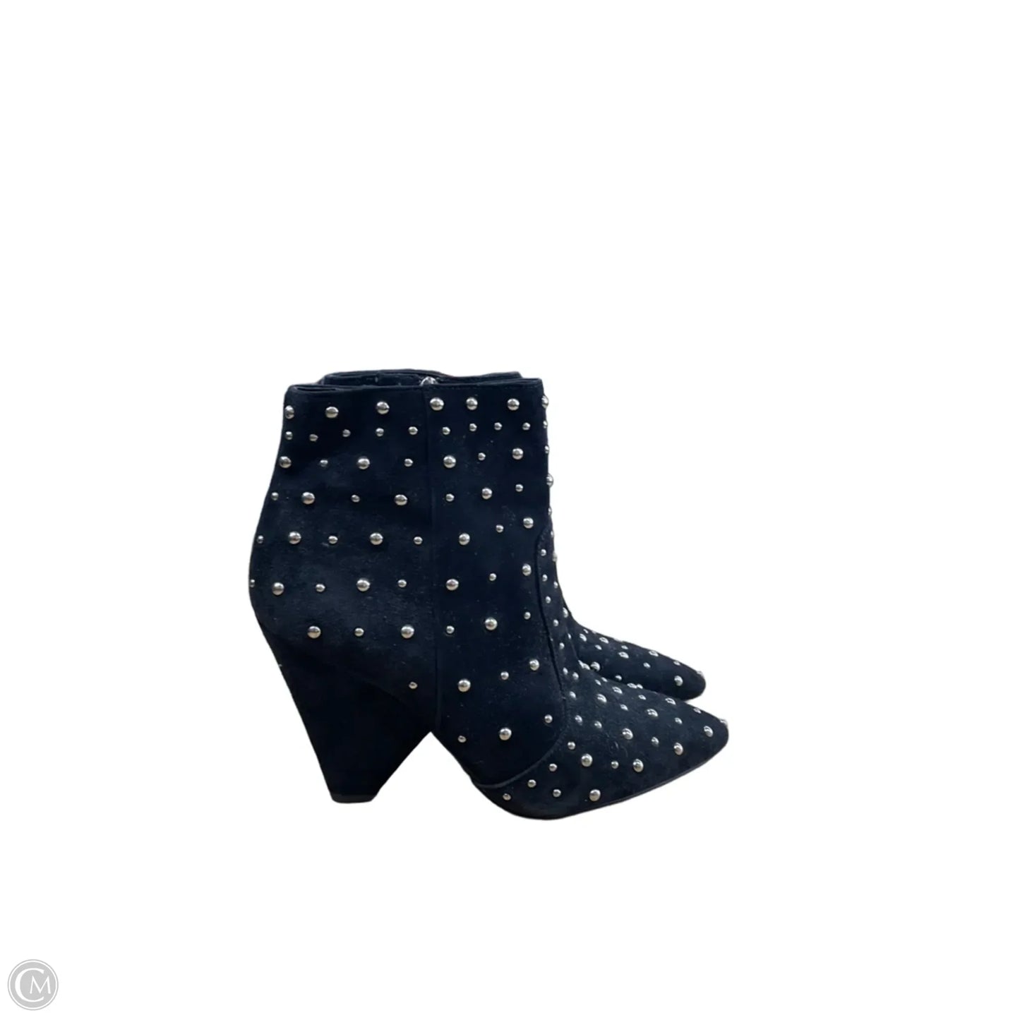 Boots Ankle Heels By Sam Edelman In Black & Silver, Size: 9.5