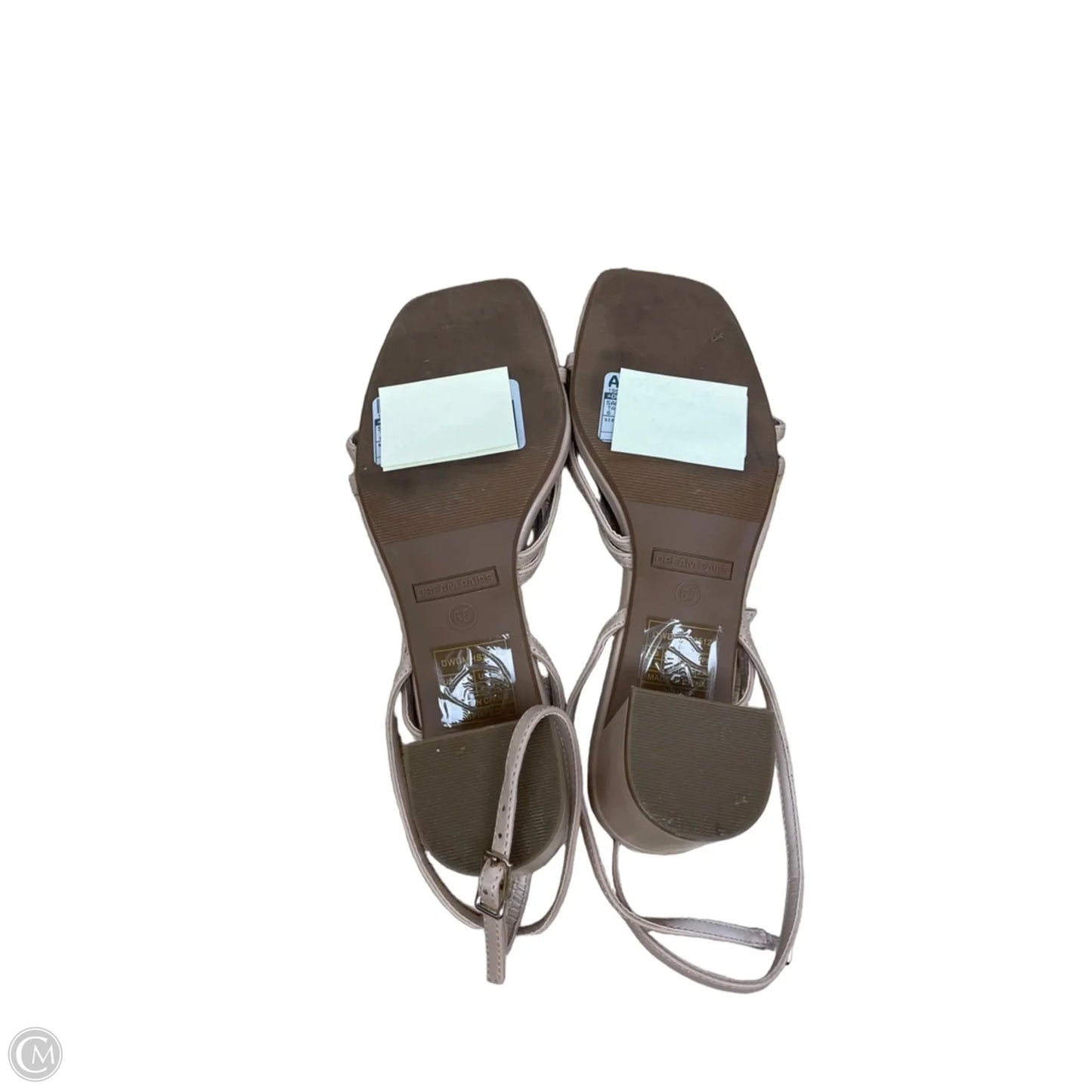 Sandals Heels Block By Dream Pairs In Tan, Size: 6.5