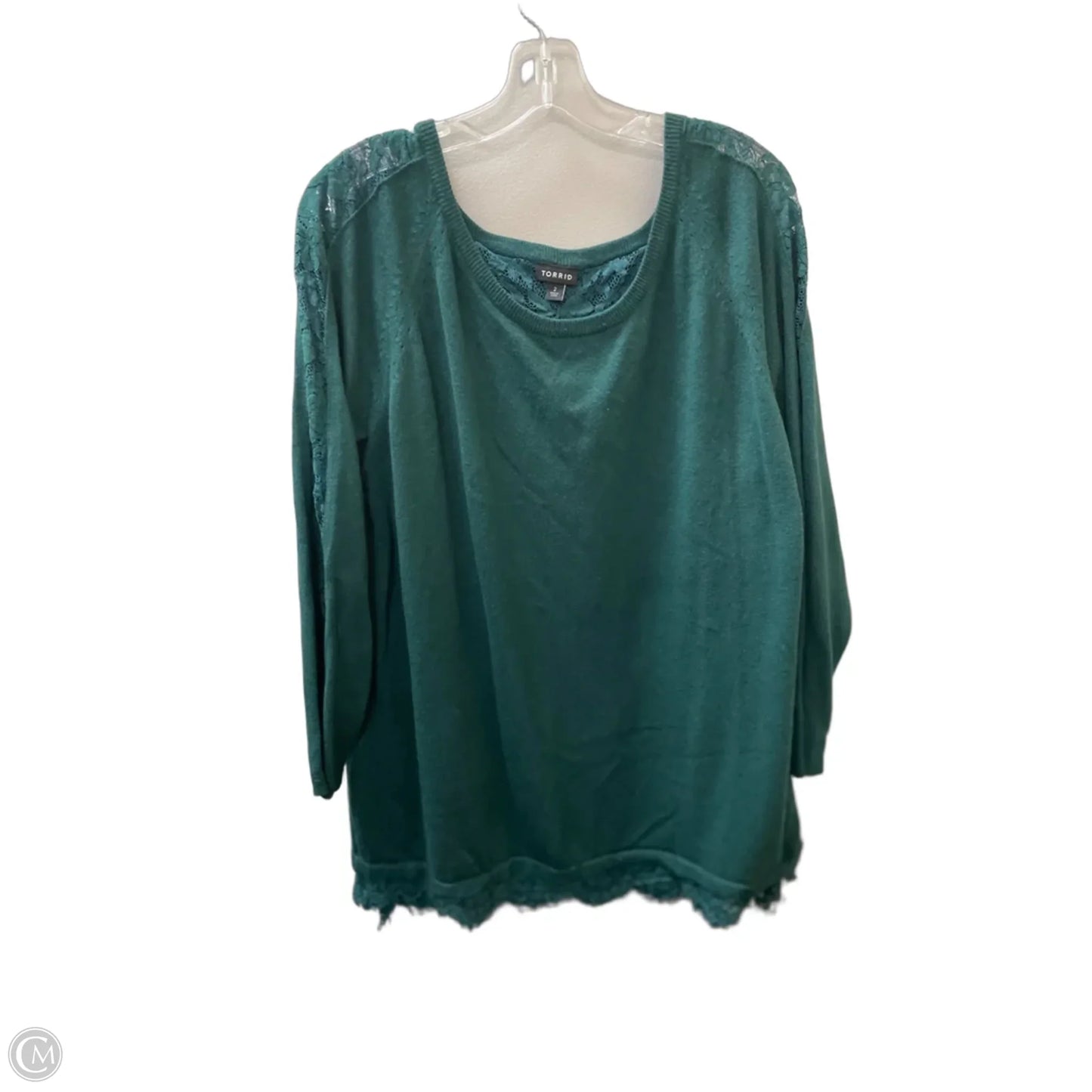 Sweater By Torrid In Green, Size: 2x