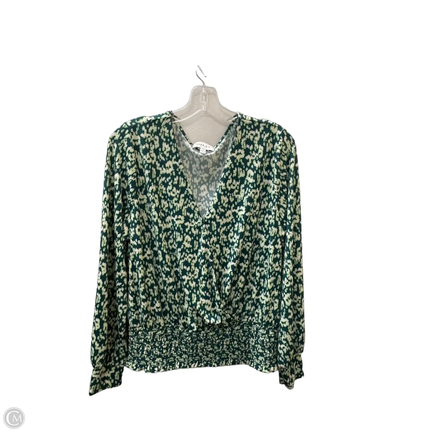 Top Long Sleeve By Gilli In Green, Size: Xl