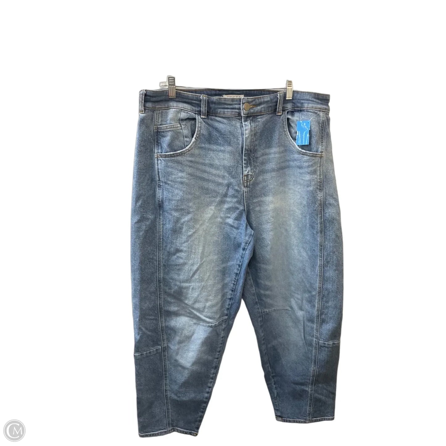 Jeans Wide Leg By Festi In Blue Denim, Size: 16l