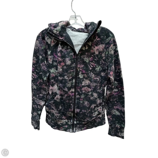 Athletic Jacket By Lululemon In Floral Print, Size: S