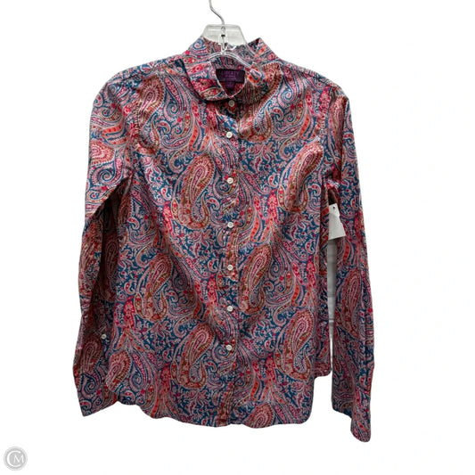 Top Long Sleeve By J. Crew In Paisley Print, Size: Xs