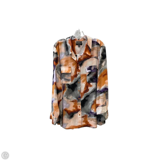 Blouse Long Sleeve By Olivia Investments In Multi-colored, Size: 2x