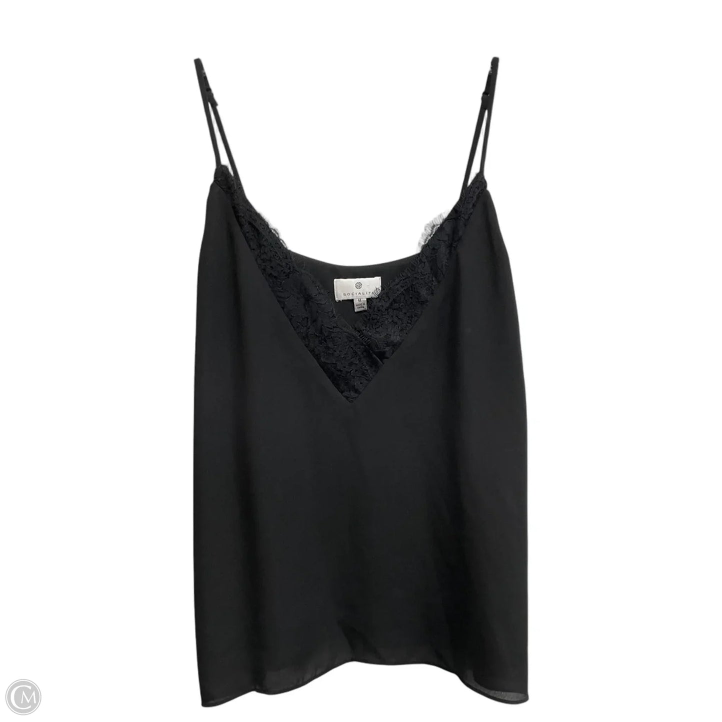 Blouse Sleeveless By Socialite In Black, Size: M
