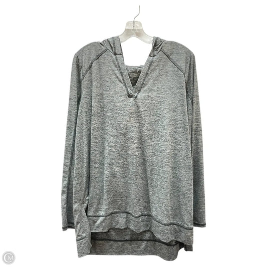 Athletic Sweatshirt Hoodie By Lane Bryant In Grey, Size: 1x