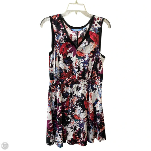 Dress Casual Short By Simply Vera In Floral Print, Size: M