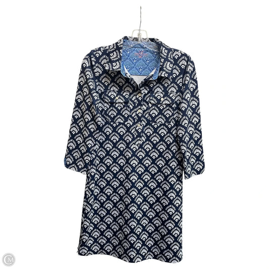 Dress Casual Short By Vineyard Vines In Blue & White, Size: Xxs