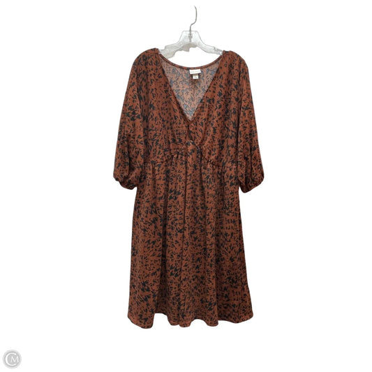 Dress Casual Maxi By Ava & Viv In Black & Brown, Size: 1x