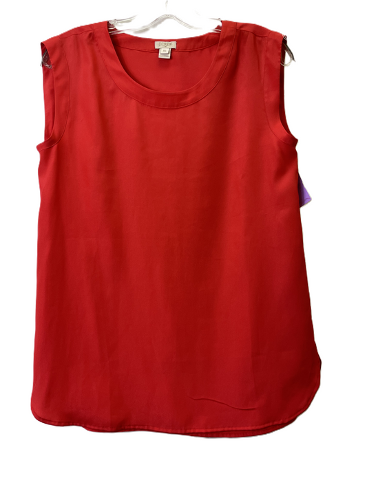 Red Top Sleeveless By J. Crew, Size: Xs