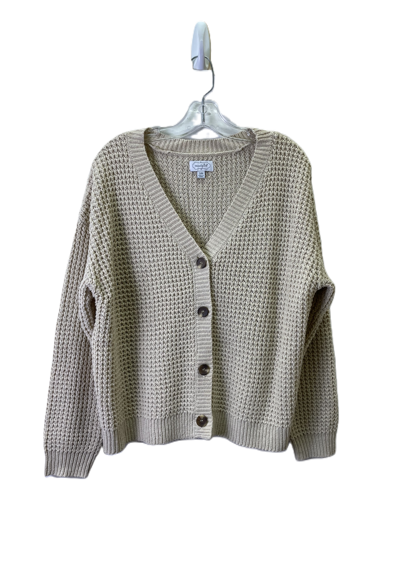 Sweater Cardigan By Mudpie In Cream, Size: S