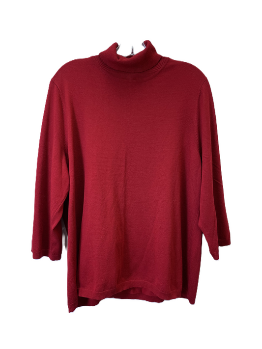 Top Long Sleeve By Chicos In Red, Size: Xl