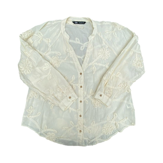Top Ls By Zara In Cream, Size:M