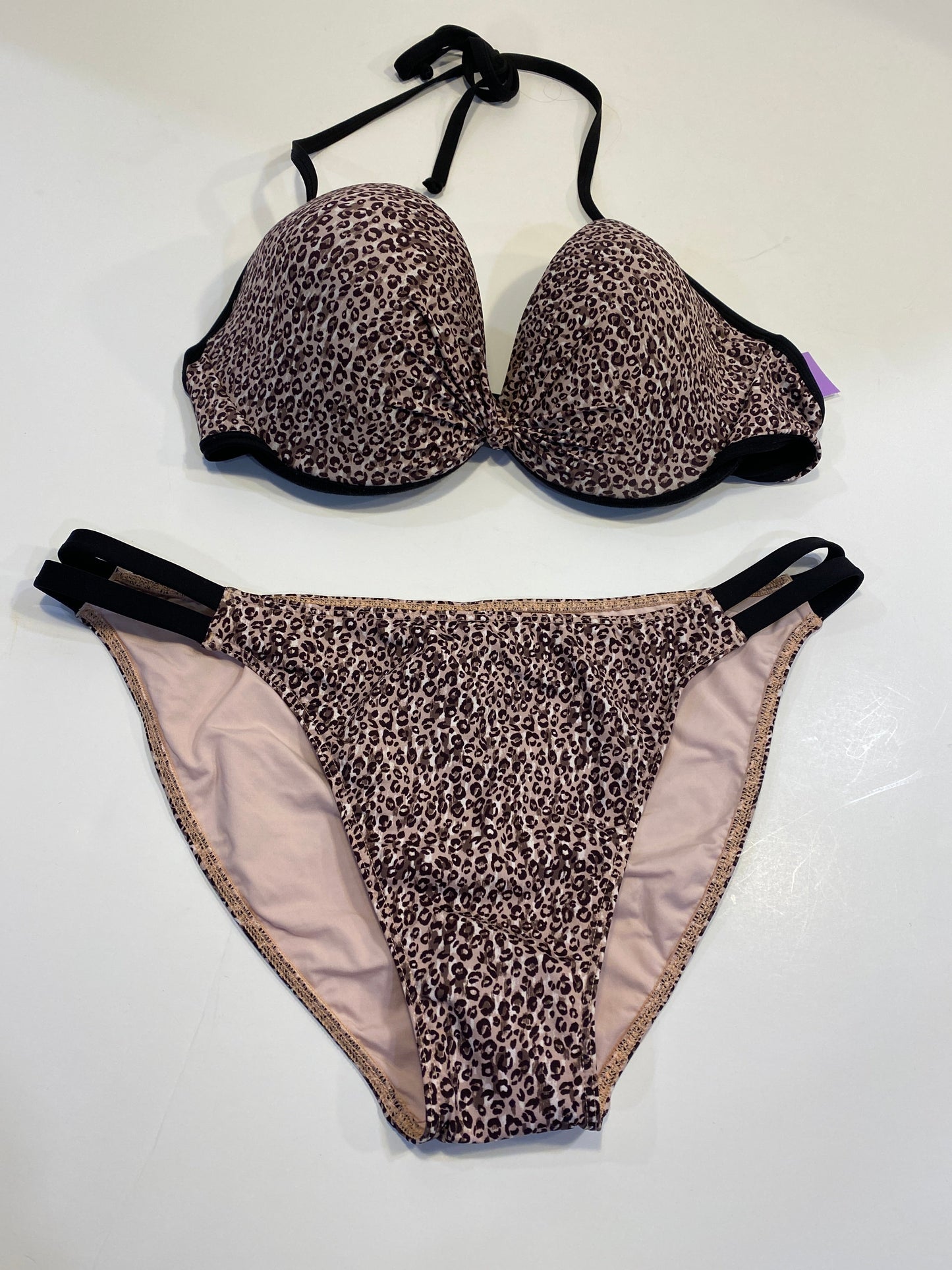 Animal Print Swimsuit 2pc Pink, Size Xl