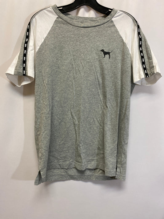 Grey Top Short Sleeve Pink, Size S