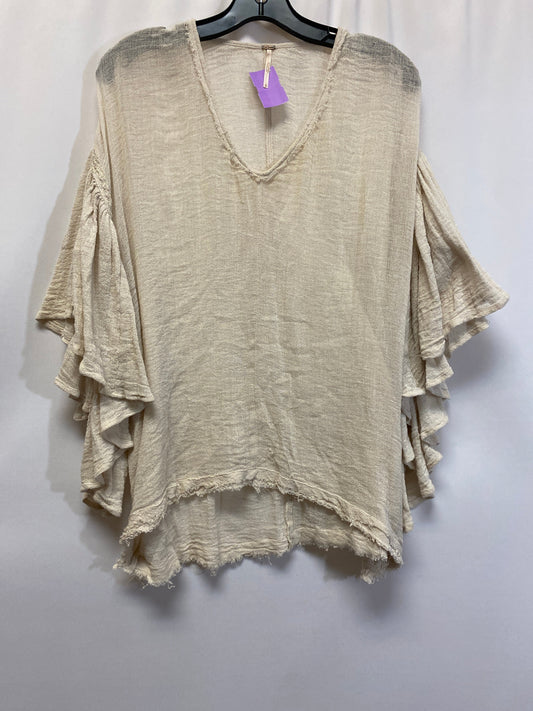 Tan Top 3/4 Sleeve Free People, Size S