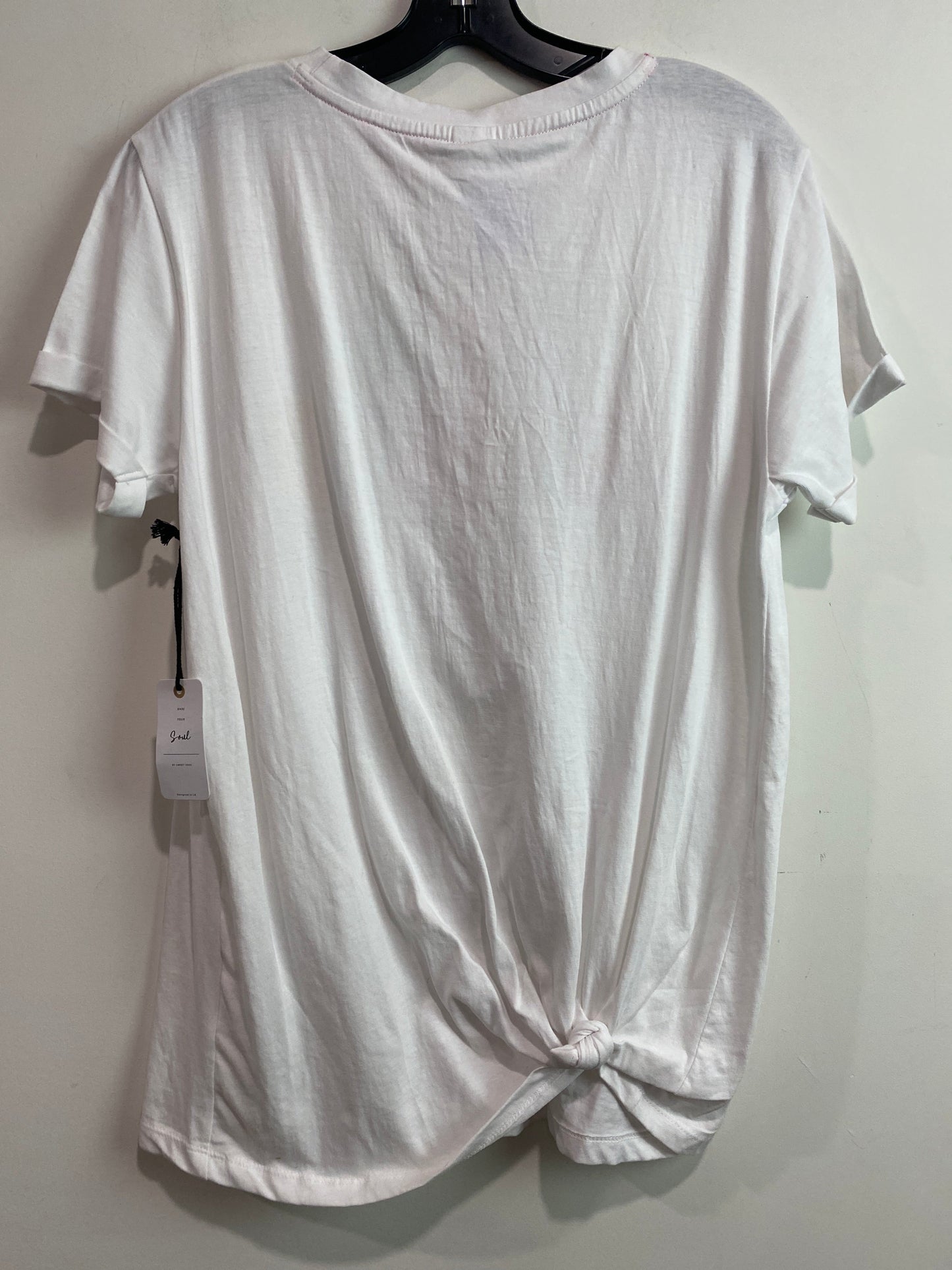 White Top Short Sleeve Clothes Mentor, Size L