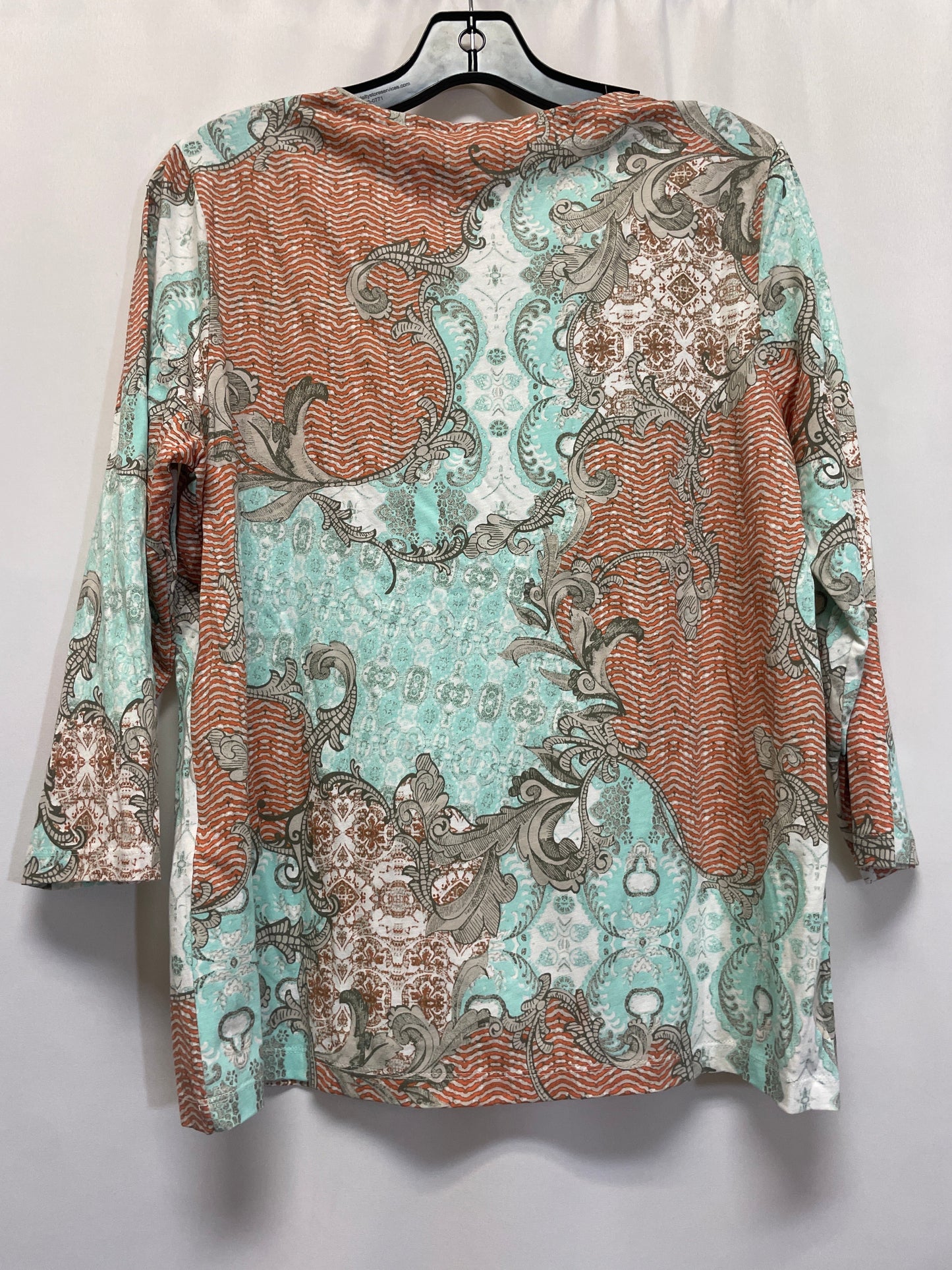Teal Top 3/4 Sleeve Chicos, Size M